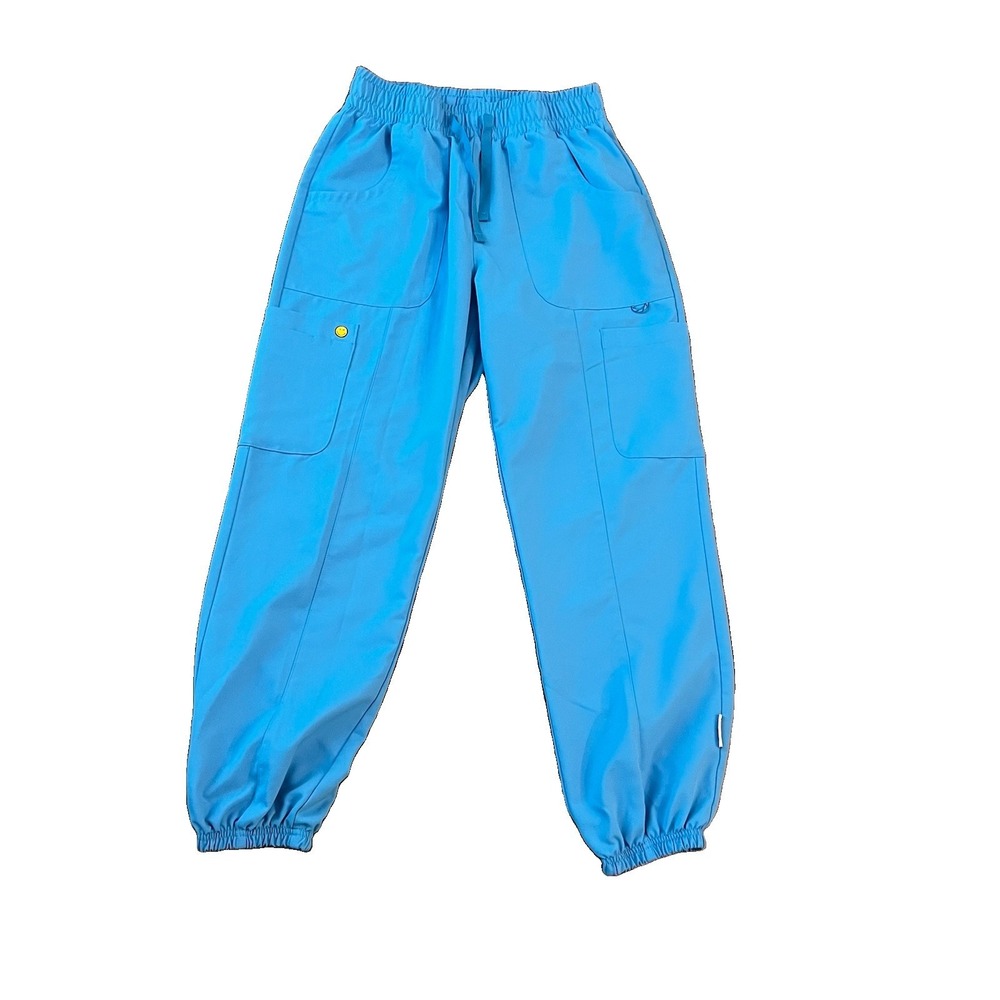 Koi Women's Jogger Scrub Small Utility Pull On Pants Smiley World